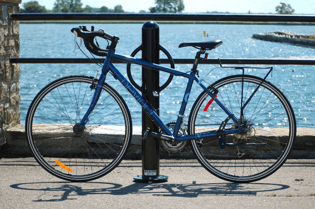 Borne best sale velo bleu